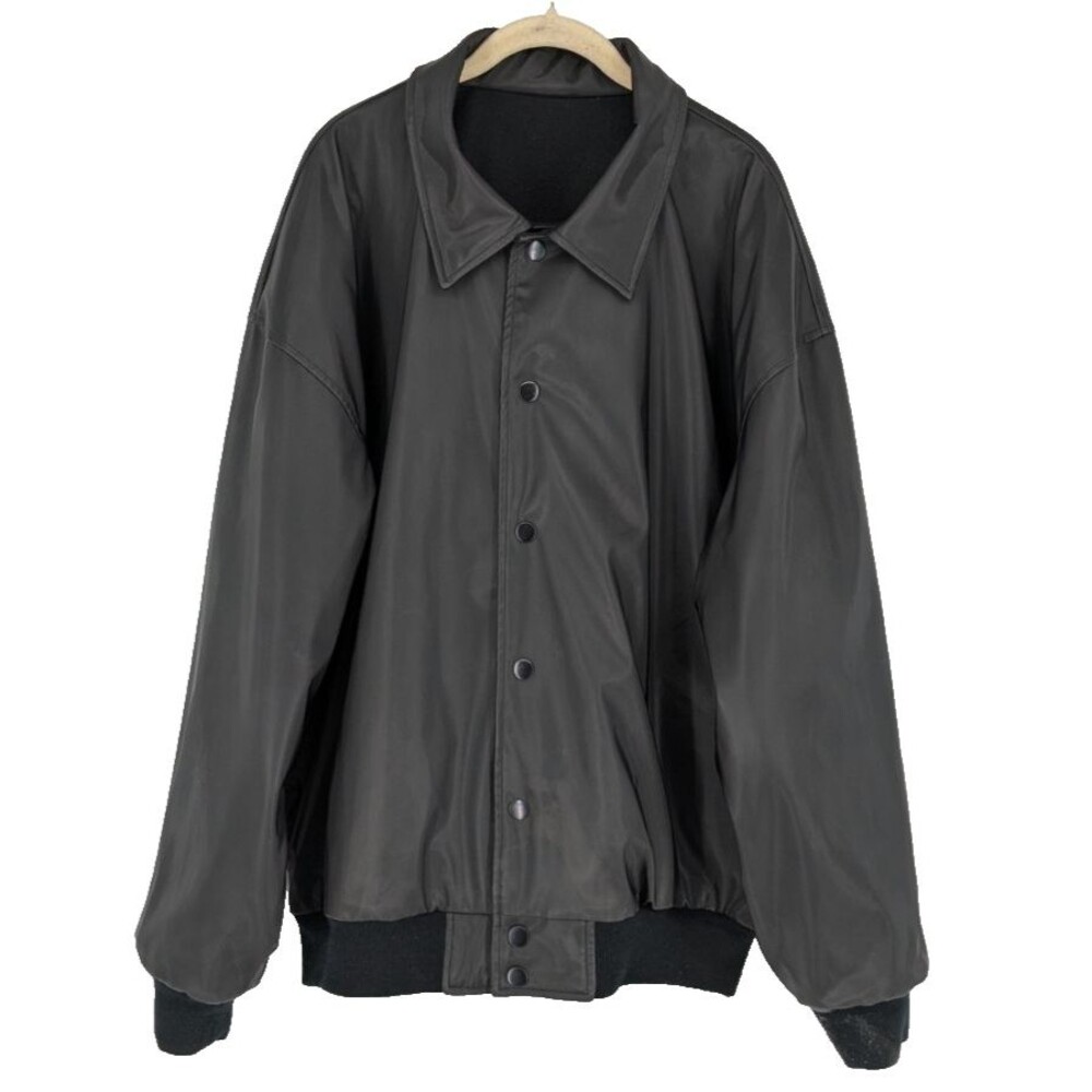 STEVE & BARRYS  Jacket Size XXL Black Wool Blend Lining 60" Chest Reversible